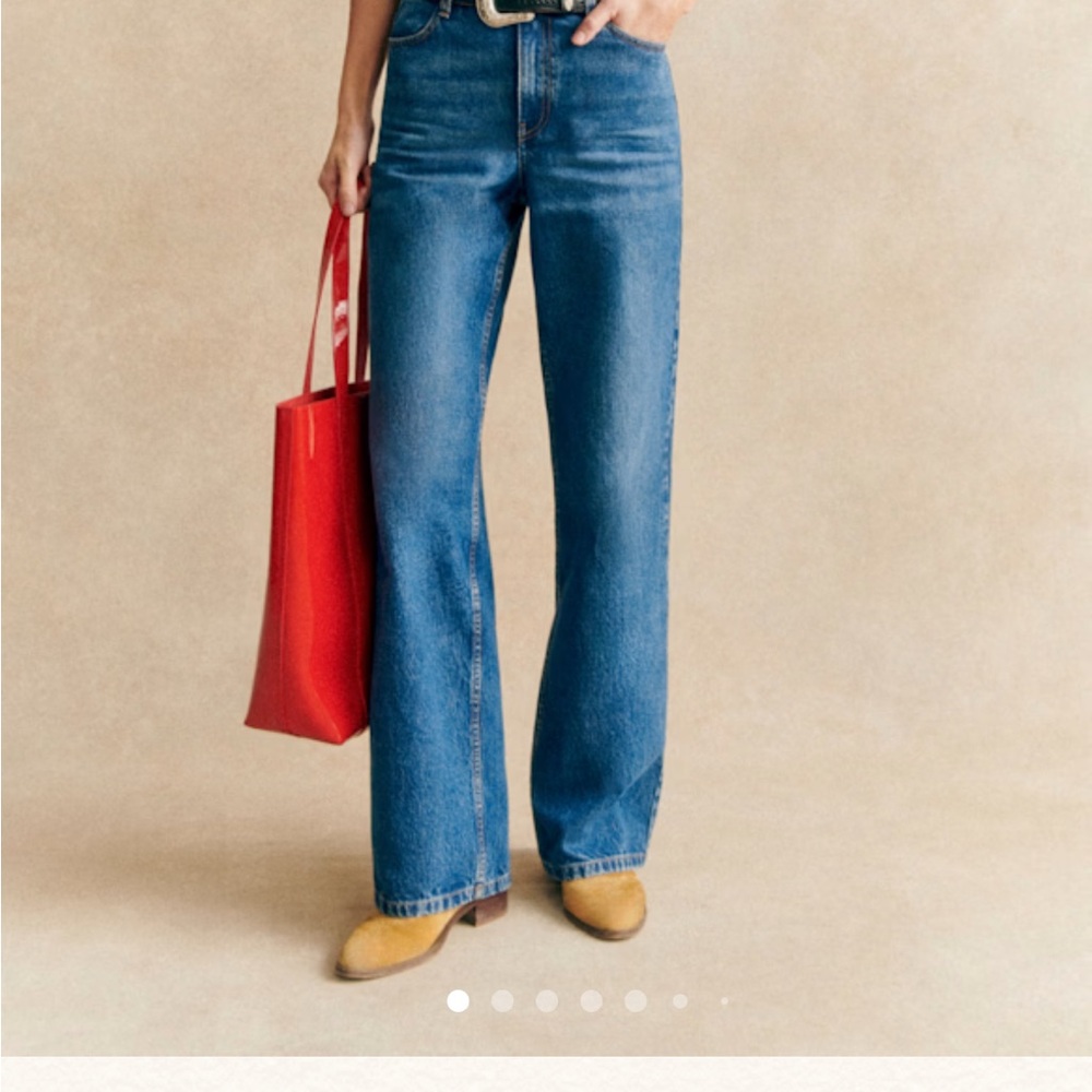 Sezane Blue Wide-Leg Jeans